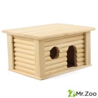Triol (Триол) Домик с плоской крышей для мелких животных деревянный 210*140*115 мм