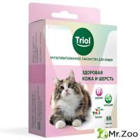 Мультивитаминное лакомство для кошек Triol Здоровая кожа и шерсть 33 гр