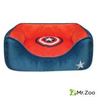 Лежанка для животных прямоугольная Marvel Капитан Америка, синий/красный