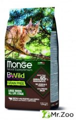 Monge (Монже) Cat BWild Grain Free Buffalo беззерновой корм для крупных кошек, мясо буйвола 1,5 кг