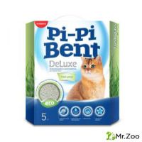 Pi-Pi-Bent (Пи-Пи-Бент) DeLuxe Fresh Grass комкующийся наполнитель для кошек 5 кг