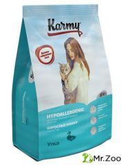 Karmy (Карми) Hyppoallergenic корм для кошек склонных к пищевой аллергии, старше 1 года, утка