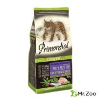 Primordial (Примордиал) корм для стерилизованных кошек беззерновой индейка, сельдь