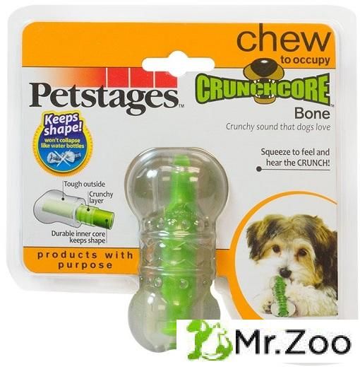 Petstages игрушка для собак "Хрустящая косточка" резиновая очень маленькая