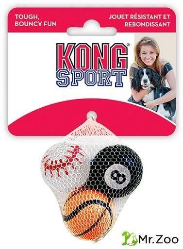 Kong (Конг) Air Sport "Теннисный мяч" игрушка для собак очень маленький, без пищалки 4 см*3 шт