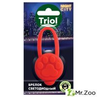 Triol (Триол) Night City Лапа Светодиодный брелок силиконовый 66*32 мм