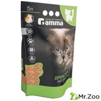Gamma (Гамма) Наполнитель для кошек древесный мелкие гранулы 5 л