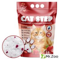 Cat Step (Кэт Степ) Crystal Strawberry наполнитель для кошачьего туалета силикагелевый с ароматом клубники 3,8 л