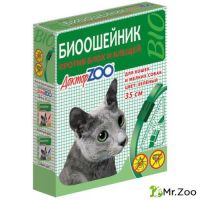 Доктор Zoo Био ошейник для кошек и мелких собак от блох и клещей 35 см*6 шт