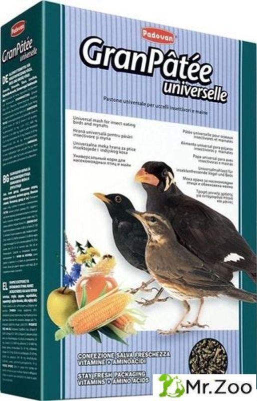 Корм Padovan GRANPTE universelle комплексный, универсальный для насекомоядных птиц