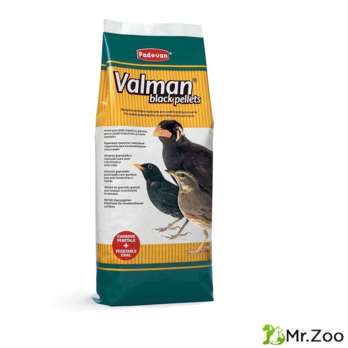 Корм Padovan VALMAN black pellets дополнительный для насекомоядных птиц