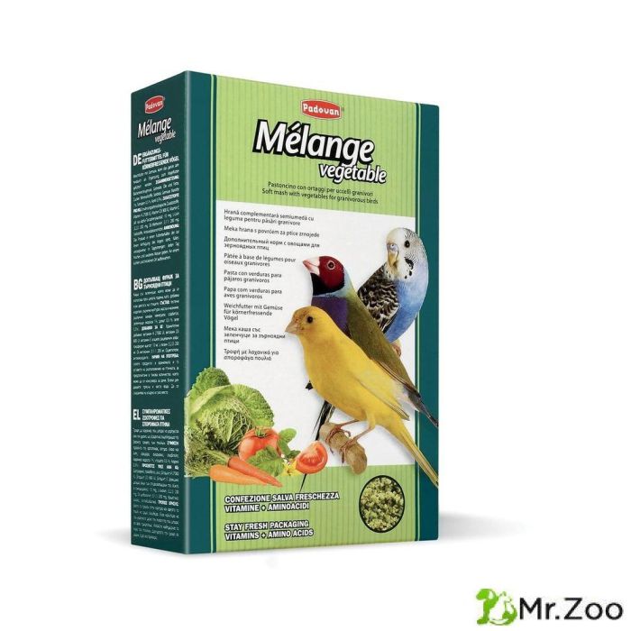 Корм Padovan MLANGE vegetable для птиц дополнительный с овощами