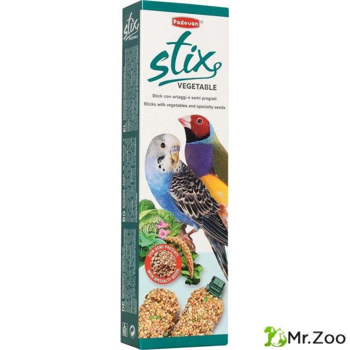 Лакомство Padovan STIX VEGETABLE для волнистых попугаев палочки овощные