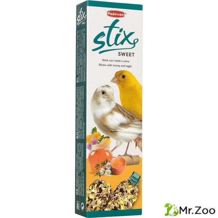 Лакомство Padovan STIX SWEET для канареек палочки с медом и яйцом