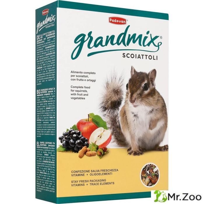 Корм Padovan GRANDMIX scoiattoli комплексный для белок и бурундуков