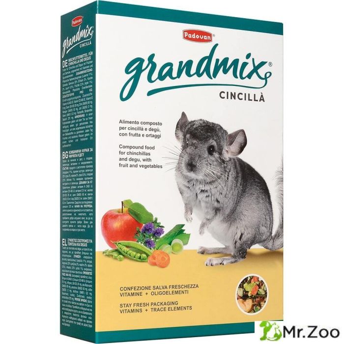Корм Padovan GRANDMIX cincilla комплексный для шиншилл и дегу