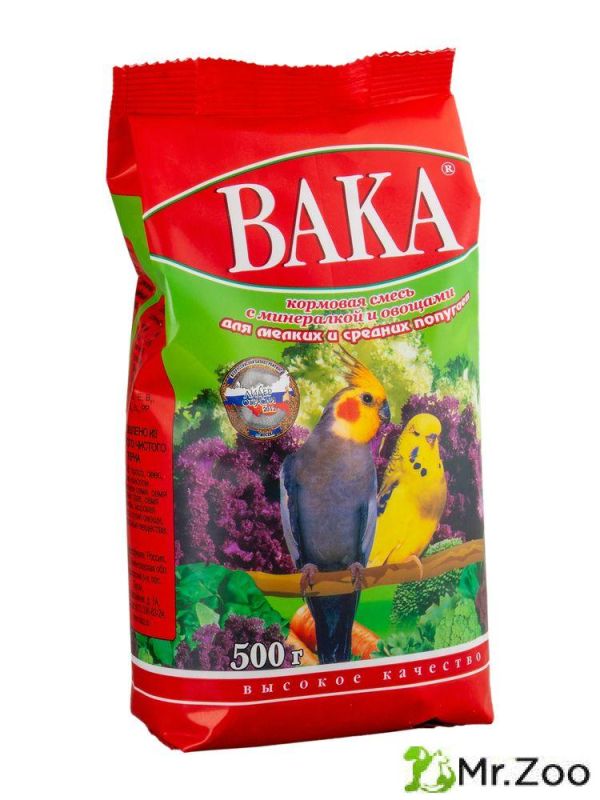 ВАКА "ВК" для попугаев  с минералкой и овощами
