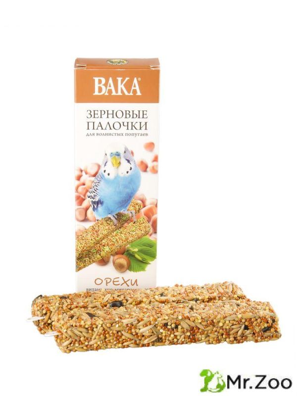 ВАКА зерновые палочки для волнистых попугаев с орехами 2 шт