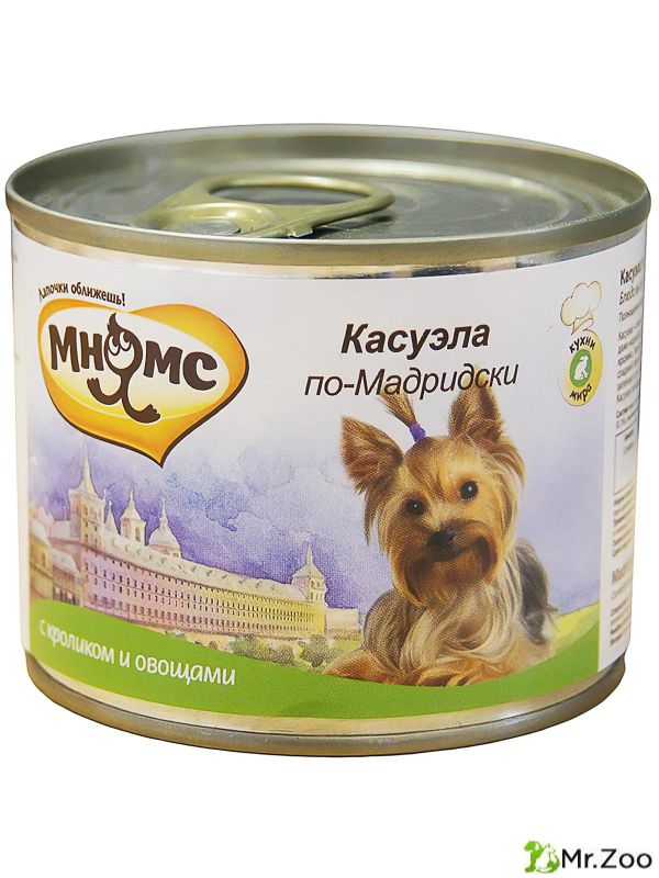 Мнямс консервы Касуэла по-Мадридски кролик с овощами для собак