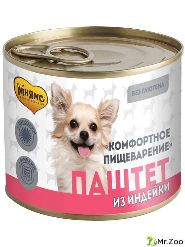 Мнямс паштет Комфортное пищеварение из индейки для собак всех пород