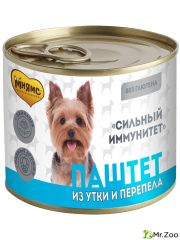 Мнямс паштет Сильный иммунитет из утки и перепела для собак всех пород