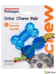 Petstages набор из двух игрушек для собак мелких пород "ОРКА косточка + гантеля" 7 см ультра-мини