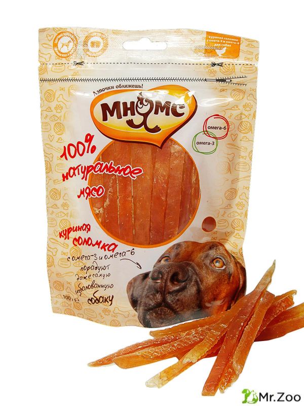 Лакомство Мнямс для собак куриная соломка с омега 3 омега 6