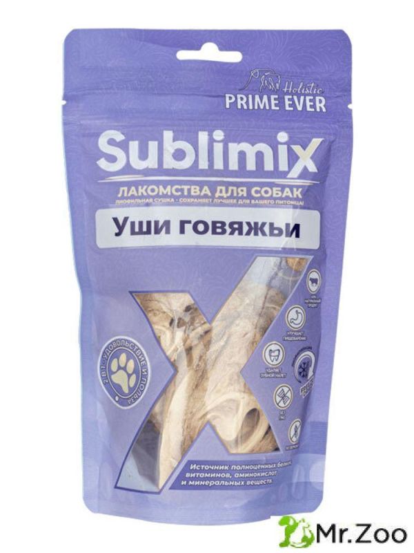Лакомство Prime Ever Sublimix для собак уши говяжьи
