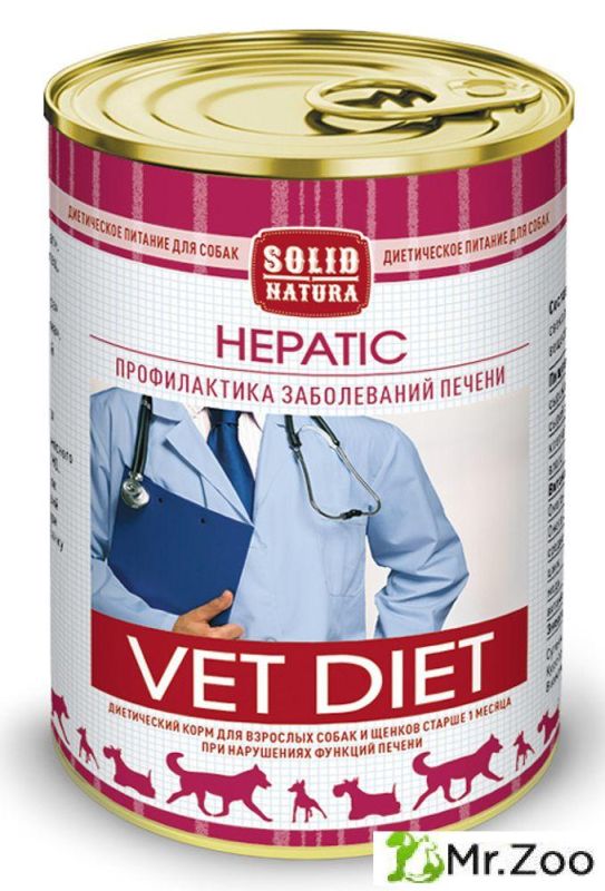Solid Natura VET Hepatic диета для собак влажный