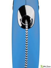 Поводок-рулетка Flexi New Classic XS. Трос 3 м. для собак до 8 кг. Синий