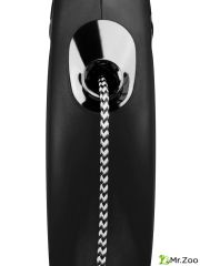 Поводок-рулетка Flexi New Classic XS. Трос 3 м. для собак до 8 кг. Черный
