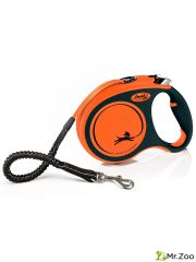 Поводок-рулетка Flexi XTREME L. Лента 5 м. для собак до 65 кг. Оранжевый