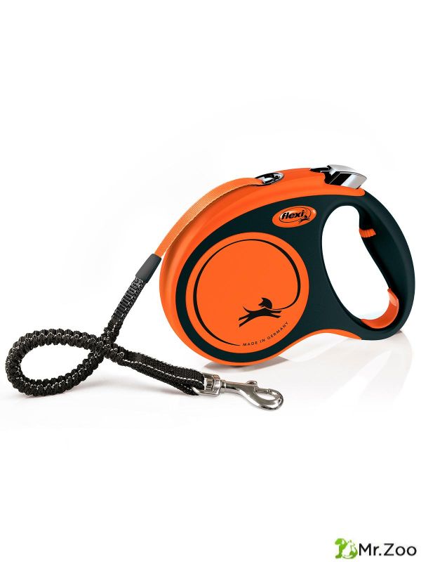 Поводок-рулетка Flexi XTREME M. Лента 5 м. для собак до 35 кг. Оранжевый