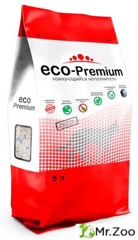 ECO Premium BLUE наполнитель древесный без запаха 1,9 кг