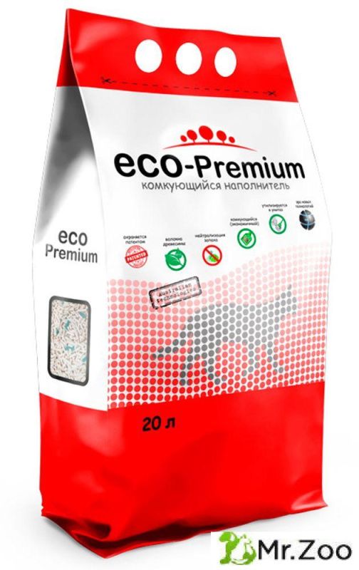 ECO Premium GREEN наполнитель древесный сосна 7,6 кг