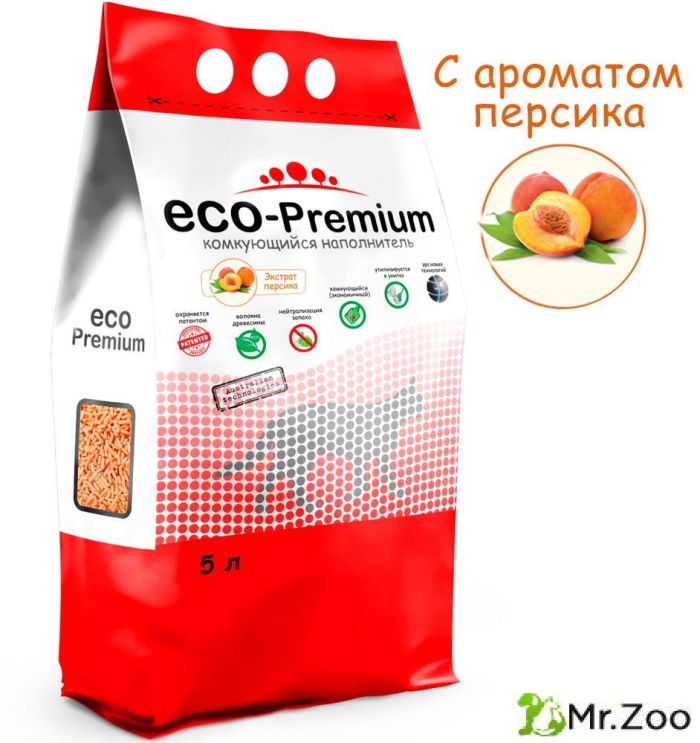 ECO Premium Персик наполнитель древесный персик 1,9 кг