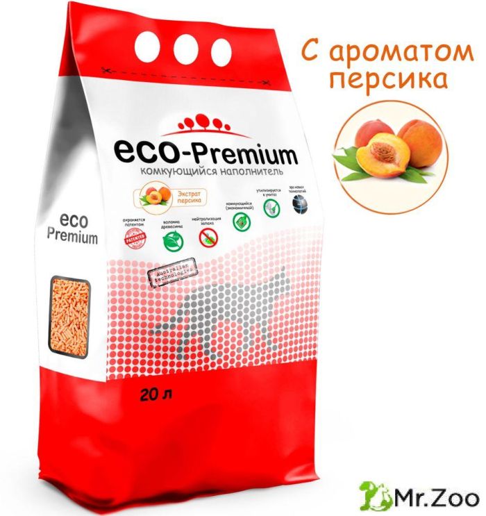 ECO Premium Персик наполнитель древесный персик 7,6 кг