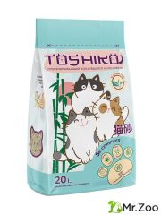 Toshiko Зеленый чай комкующийся наполнитель древесный  7,6 кг