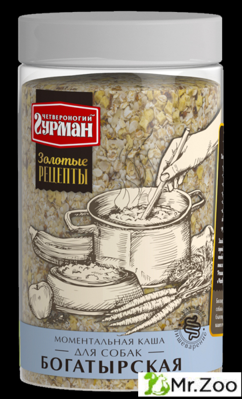 Каша для собак Четвероногий гурман "Золотые Рецепты. Богатырская",