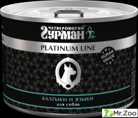 Корм консервированный для собак Четвероногий гурман "Platinum line Калтыки и языки",