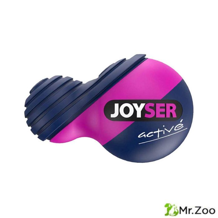Игрушка для собак JOYSER Active Резиновый мяч Duoball с пищалкой M синий, розовый, 12 см