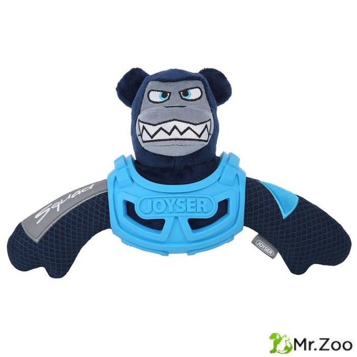 Игрушка для собак JOYSER Squad Медведь J-Bear в броне с пищалкой M/L голубой, 32 см