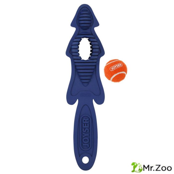 Игрушка для собак JOYSER Slimmy Большая шкура лисы из резины c мячом-пищалкой M/L синяя, 45 см