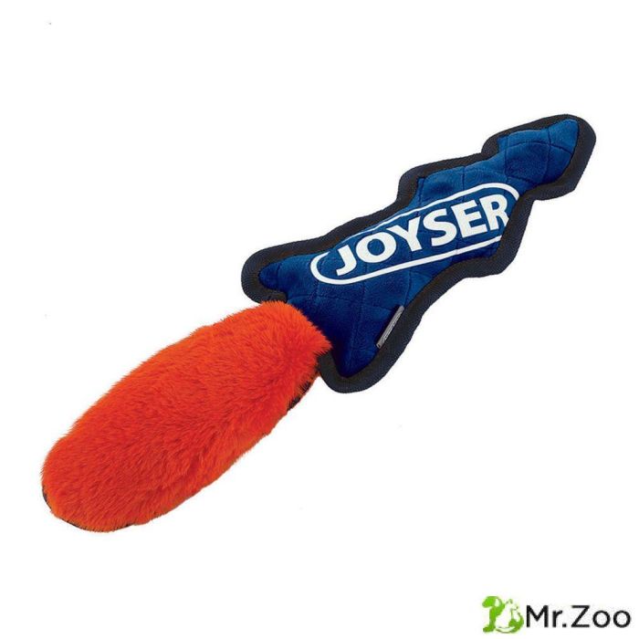 Игрушка для собак JOYSER Slimmy Plush Шкура лисы из плюша с пищалкой S/M синяя с оранжевым, 38 см
