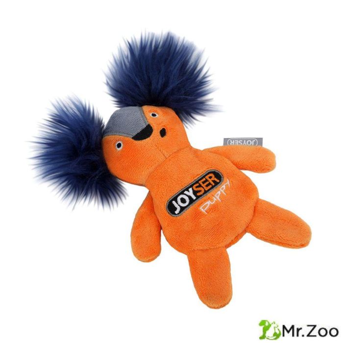 Игрушка для собак JOYSER Puppy Белка со сменной пищалкой S оранжевая, 15 см