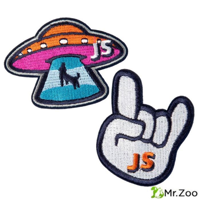 Два шеврона на кнопках JOYSER Walk Patches (НЛО, рок) 45*45*5