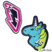 Два шеврона на кнопках JOYSER Walk Patches (единорог, молния) 45*45*5