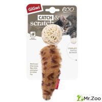 Gigwi CATCH & SCRATCH ECO  Игрушка для кошек Плетеный мячик с кошачьей мятой 13см
