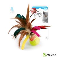 Gigwi CATCH & SCRATCH Игрушка для кошек Мячик с перьями 6см