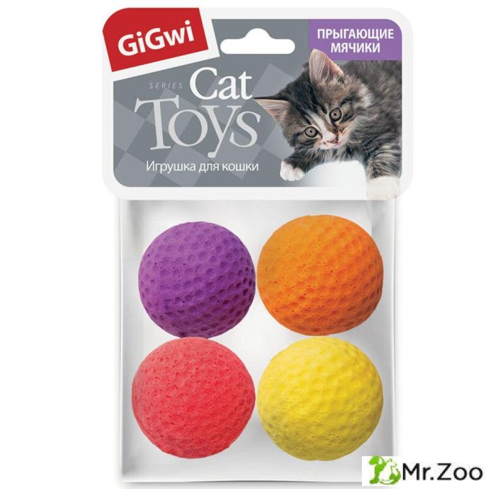 Gigwi CATCH & SCRATCH Игрушка для кошек Четыре мячика 8см